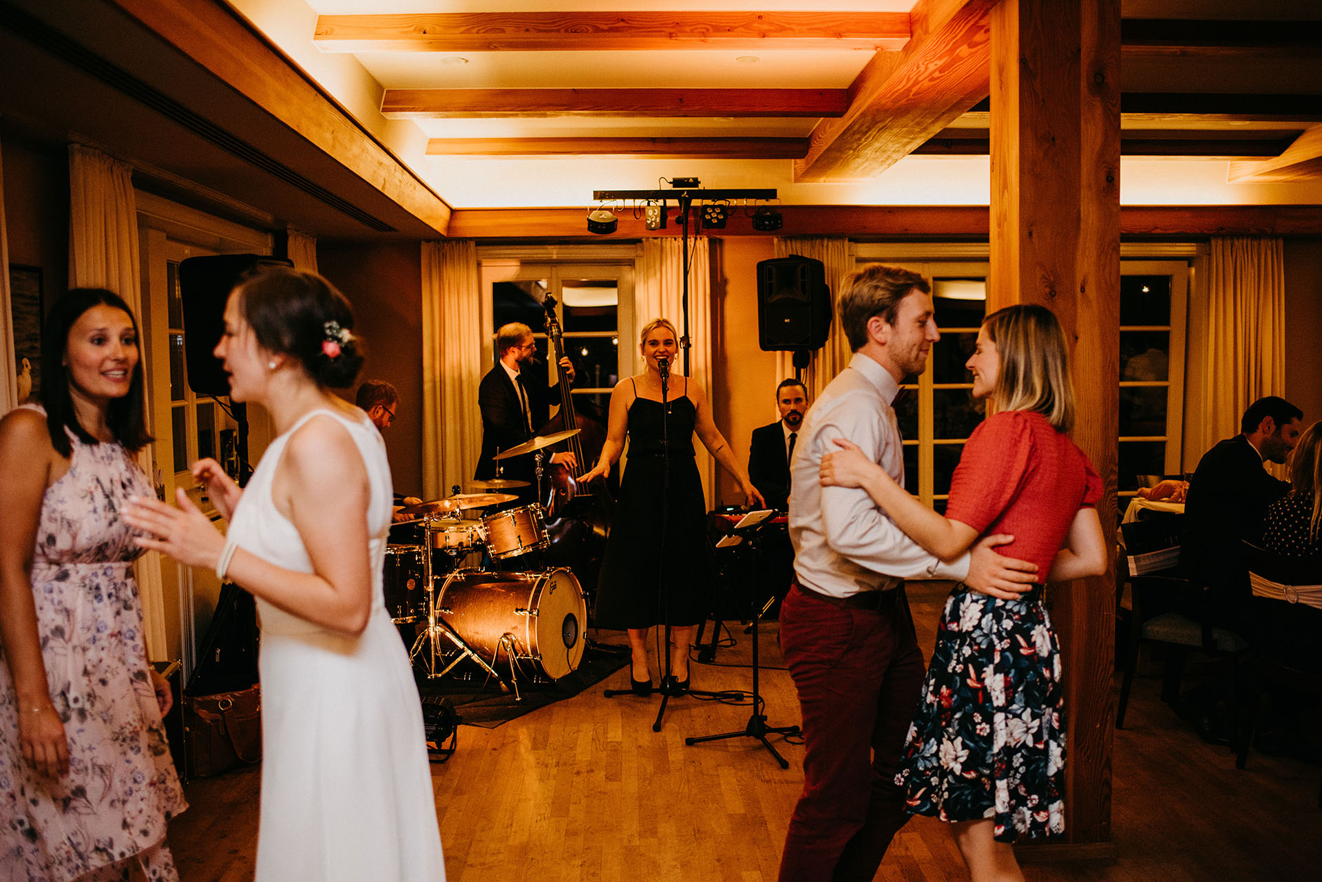 Jazzband bei einer Hochzeit als Partyband.